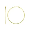 Diamond Cut Hoop Earrings In 14K Yellow Gold