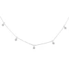 Diamond Dangle Necklace In 10K White Gold (1/3 Ct. Tw.)