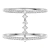 Diamond Double Band Stack Ring In 10K White Gold (1/3 Ct. Tw.)