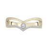Diamond Double Chevron Ring In 10K Yellow Gold (1/10 Ct. Tw.)