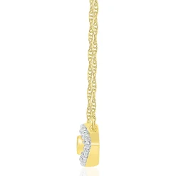 Diamond Evil Eye Necklace In 10K Yellow Gold (1/10 Ct. Tw.)
