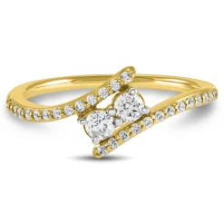 Diamond Fashion Ring In 10K Yellow Gold (1/2 Ct. Tw.)