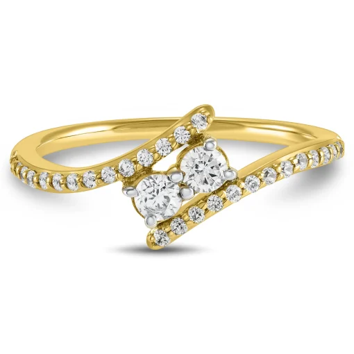 Diamond Fashion Ring In 10K Yellow Gold (1/2 Ct. Tw.)