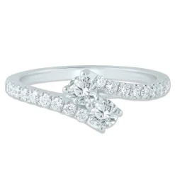Diamond Fashion Ring In 10K White Gold (3/4 Ct. Tw.)