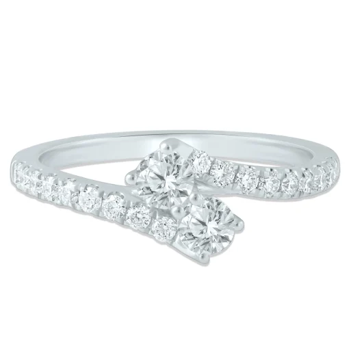 Diamond Fashion Ring In 10K White Gold (3/4 Ct. Tw.)