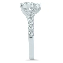 Diamond Fashion Ring In 10K White Gold (3/4 Ct. Tw.)