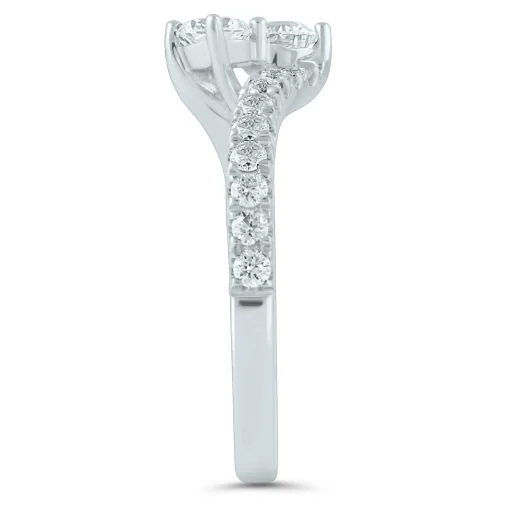Diamond Fashion Ring In 10K White Gold (3/4 Ct. Tw.)