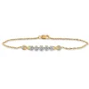 Diamond Five Flower Bracelet In 10K Yellow Gold (1/4 Ct. Tw.)