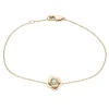 Diamond Flower Bracelet In 14K Yellow Gold (1/10 Ct. Tw.)