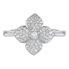 Diamond Flower Ring In 10K White Gold (3/8 Ct. Tw.)