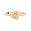 Diamond Flower Ring In 14K Yellow Gold (1/10 Ct. Tw.)
