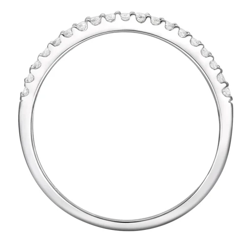 Diamond Four-Row Band In 10K White Gold (3/4 Ct. Tw.)