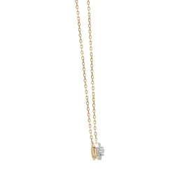 Diamond Halo Pendant In 14K Yellow Gold (1/4 Ct. Tw.)