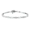 Diamond Heart Bracelet In Sterling Silver