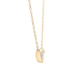 Diamond Heart Necklace In 14K Yellow Gold (1/10 Ct. Tw.)
