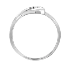 Diamond Heart Ring In 10K White Gold