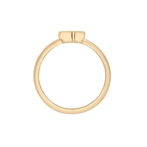 Diamond Heart Ring In 14K Yellow Gold (1/10 Ct. Tw.)
