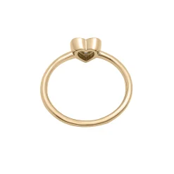 Diamond Heart Ring In 14K Yellow Gold (1/10 Ct. Tw.)