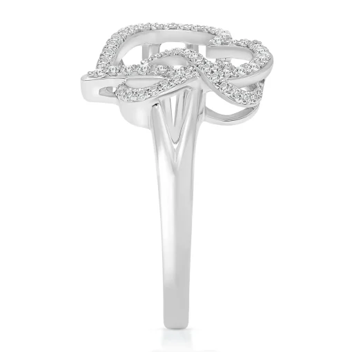 Diamond Heart Ring In Sterling Silver (1/4 Ct. Tw.)