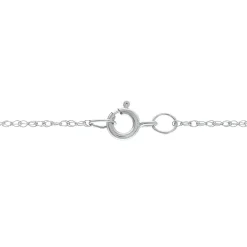Diamond Heartbeat Necklace In 10K White Gold