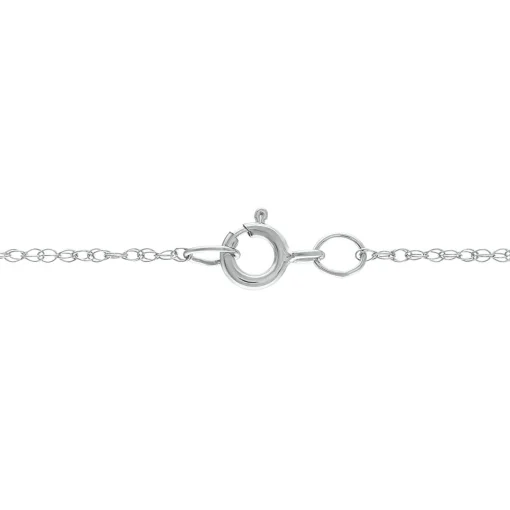 Diamond Heartbeat Necklace In 10K White Gold