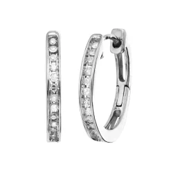 Diamond Hoop Earrings