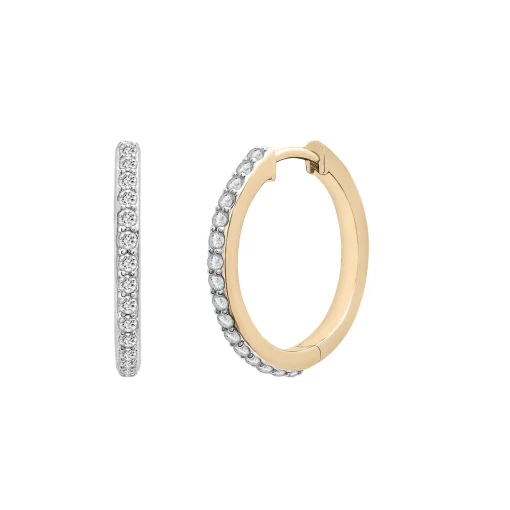 Diamond Hoop Earrings In Vermeil (1/2 Ct. Tw.)