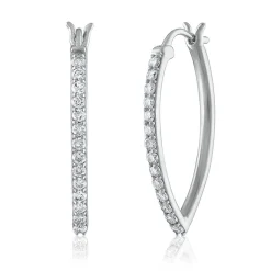 Diamond Hoop Earrings In (1/2 Ct. Tw.)