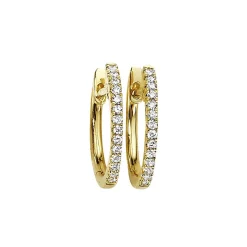 Diamond Huggie Hoop Earrings