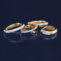 Diamond Huggie Hoop Earrings In Vermeil (1/4 Ct. Tw.)