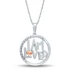 Diamond "I Am Loved" Pendant In Sterling Silver
