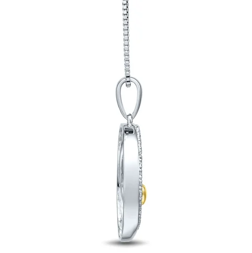 Diamond "I Am Loved" Pendant In Sterling Silver