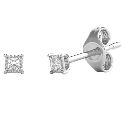 Diamond Illusion Stud Earrings In