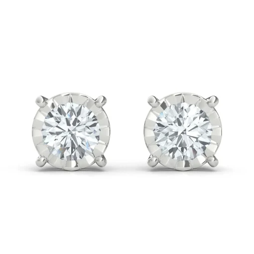 Diamond Illusion Stud Earrings, 10K White Gold (3/8 Ct. Tw.)