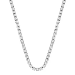 Diamond Illusion Tennis Necklace In 10K White Gold (1 Ct. Tw.)