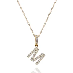 Diamond Initial Pendant In (1/10 Ct. Tw.)