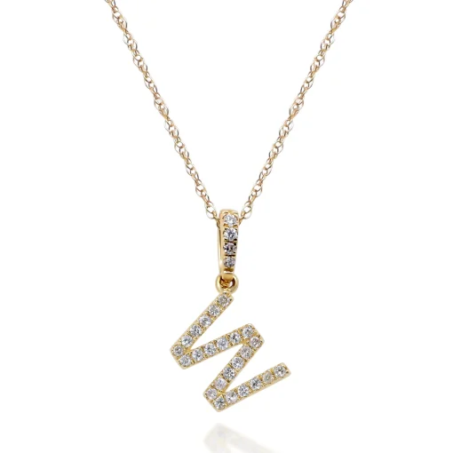 Diamond Initial Pendant In (1/10 Ct. Tw.)