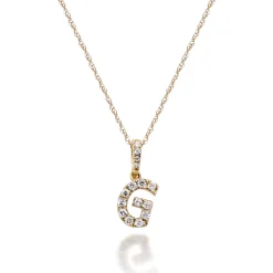 Diamond Initial Pendant In (1/10 Ct. Tw.)
