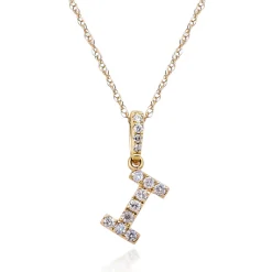 Diamond Initial Pendant In (1/10 Ct. Tw.)