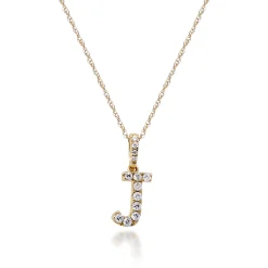 Diamond Initial Pendant In (1/10 Ct. Tw.)