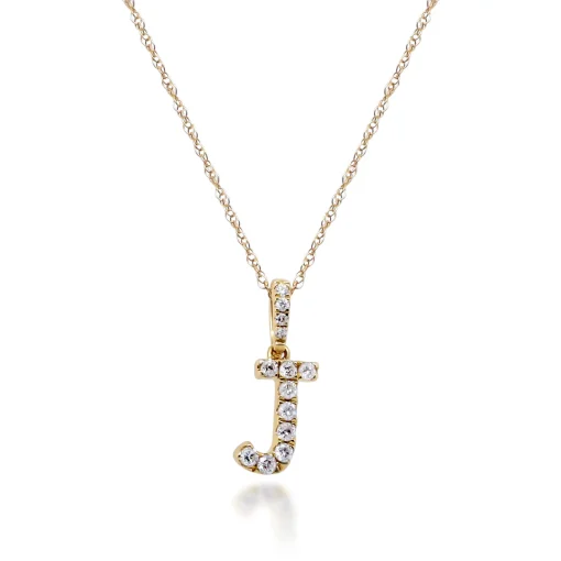 Diamond Initial Pendant In (1/10 Ct. Tw.)