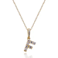 Diamond Initial Pendant In (1/10 Ct. Tw.)