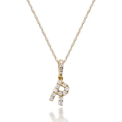 Diamond Initial Pendant In (1/10 Ct. Tw.)