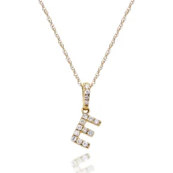 Diamond Initial Pendant In (1/10 Ct. Tw.)