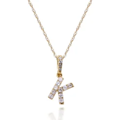 Diamond Initial Pendant In (1/10 Ct. Tw.)