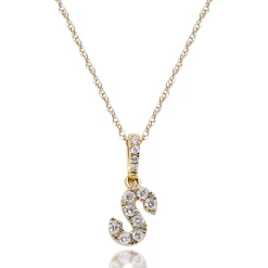 Diamond Initial Pendant In (1/10 Ct. Tw.)