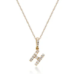 Diamond Initial Pendant In (1/10 Ct. Tw.)