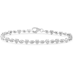 Diamond Line Bracelet In Sterling Silver (1/4 Ct. Tw.)