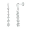 Diamond Linear Drop Earrings With Illusion Settings In 10K White Gold (1/7 Ct. Tw.)