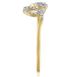 Diamond Love Ring In 14K Yellow Gold (1/7 Ct. Tw.)